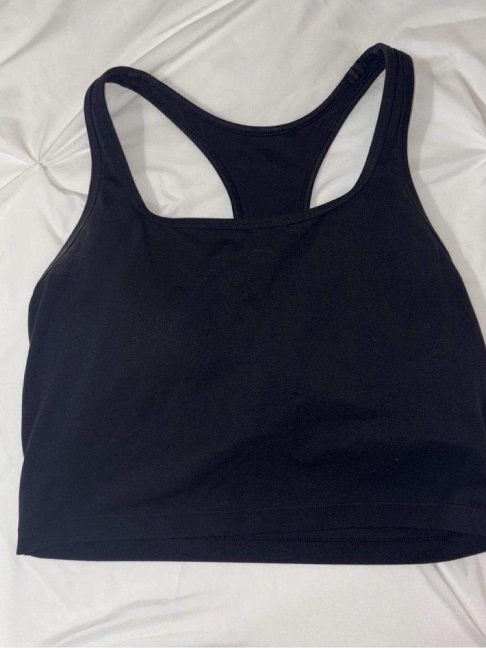 CRZ YOGA Black Racerback Sports Bra- large
